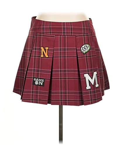 Pre-owned No Boundaries Casual Skirt In Burgundy