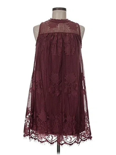 Pre-owned No Boundaries Cocktail Dress In Burgundy