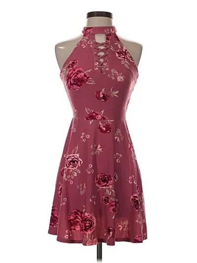 Pre-owned No Boundaries Cocktail Dress In Burgundy