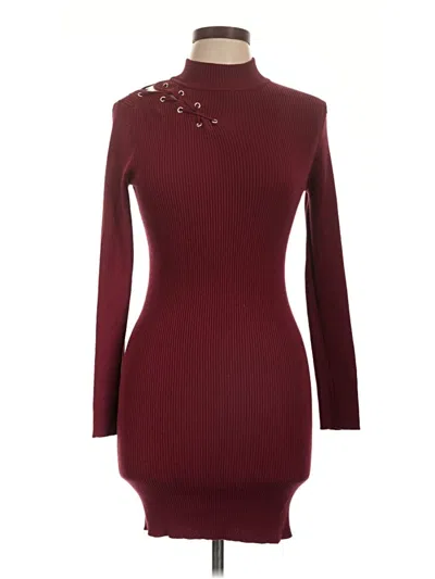 Pre-owned No Boundaries Cocktail Dress In Burgundy