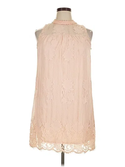 Pre-owned No Boundaries Cocktail Dress In Tan