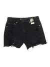No Boundaries Denim Shorts In Black