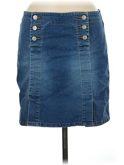 Pre-owned No Boundaries Denim Skirt In Blue