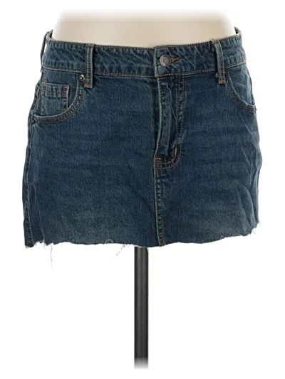 Pre-owned No Boundaries Denim Skirt In Blue