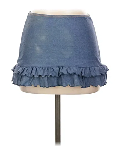 Pre-owned No Boundaries Denim Skirt In Blue