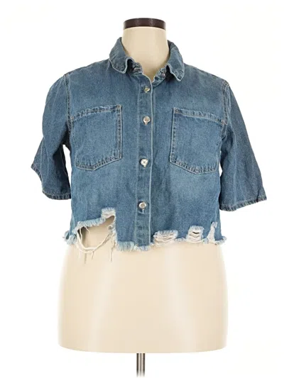 Pre-owned No Boundaries Denim Vest In Blue