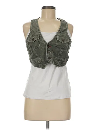 Pre-owned No Boundaries Denim Vest In Green