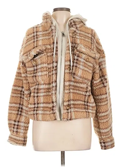 Pre-owned No Boundaries Faux Fur Jacket In Brown