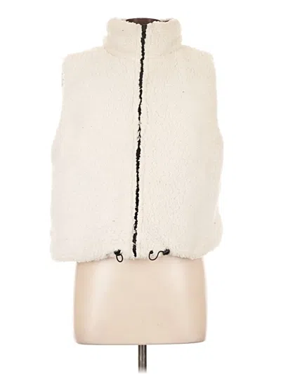 Pre-owned No Boundaries Faux Fur Vest In Ivory