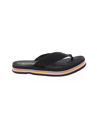 Pre-owned No Boundaries Flip Flops In Black