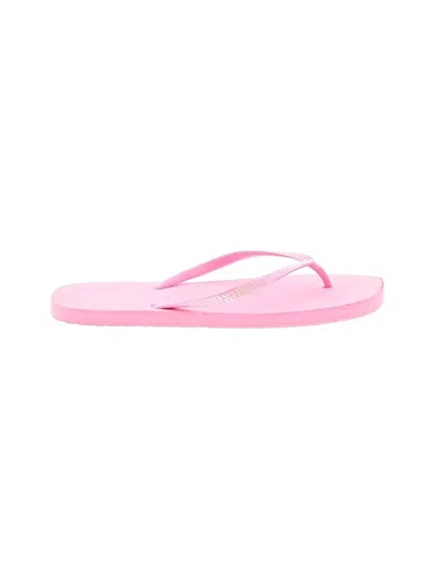 Pre-owned No Boundaries Flip Flops In Pink