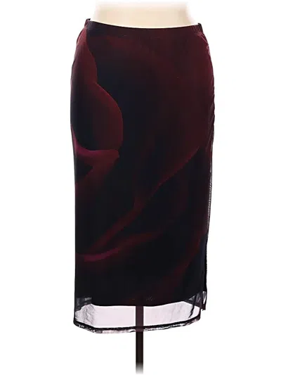 Pre-owned No Boundaries Formal Skirt In Burgundy