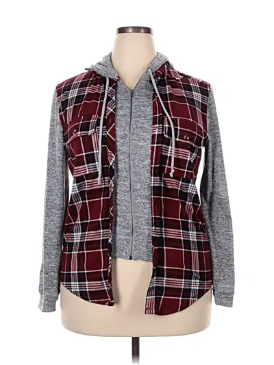 Pre-owned No Boundaries Jacket In Burgundy