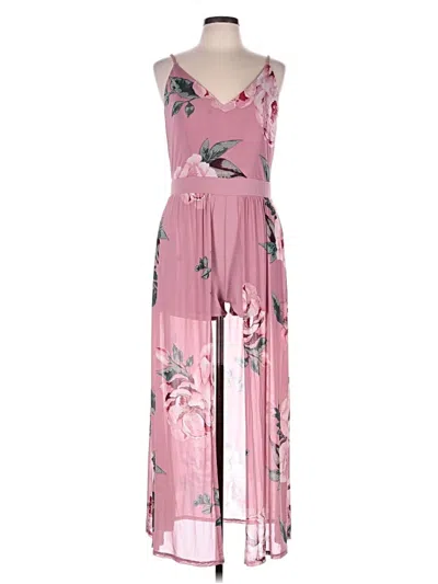 Pre-owned No Boundaries Jumpsuit In Pink