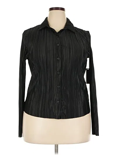 No Boundaries Long Sleeve Blouse In Black