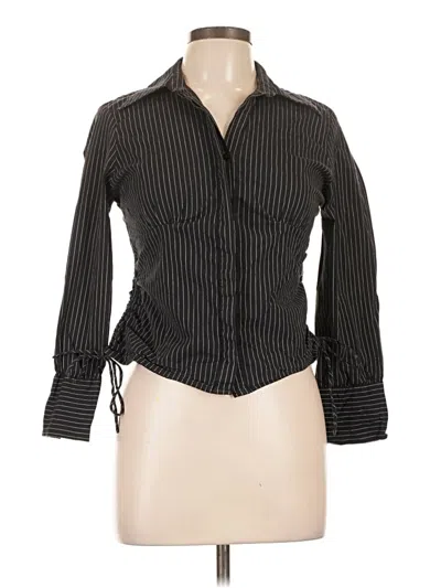 Pre-owned No Boundaries Long Sleeve Blouse In Black