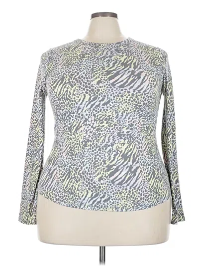 Pre-owned No Boundaries Long Sleeve Blouse In Silver