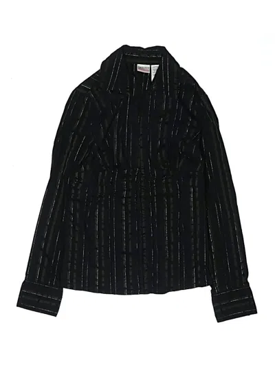 Pre-owned No Boundaries Kids' Long Sleeve Button Down Shirt In Black