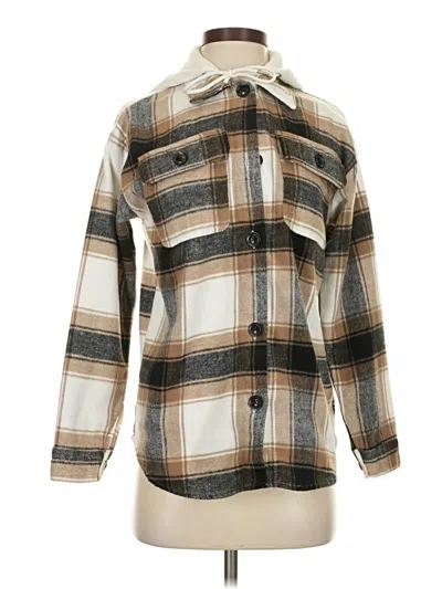 Pre-owned No Boundaries Long Sleeve Button Down Shirt In Brown