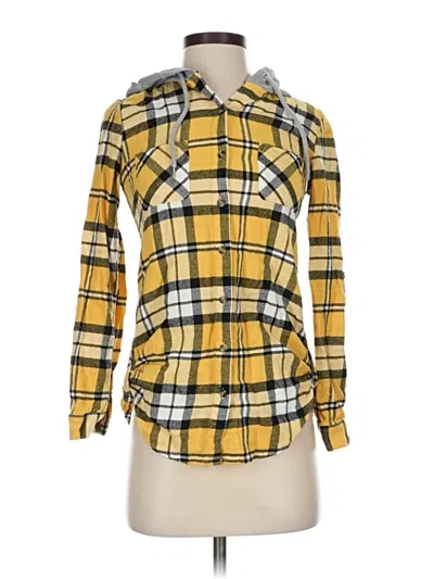 Pre-owned No Boundaries Long Sleeve Button Down Shirt In Yellow