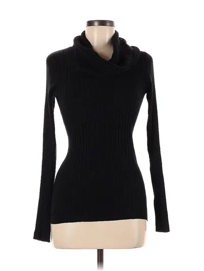 Pre-owned No Boundaries Long Sleeve Top Black Turtleneck Tops