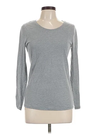 Pre-owned No Boundaries Long Sleeve Top Gray Crew Neck Tops