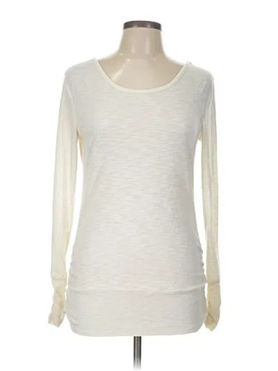 Pre-owned No Boundaries Long Sleeve Top Ivory Crew Neck Tops In White