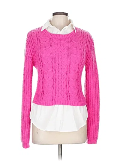 Pre-owned No Boundaries Long Sleeve Top Pink Turtleneck Tops