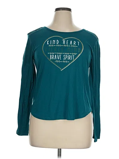 Pre-owned No Boundaries Long Sleeve T-shirt In Teal