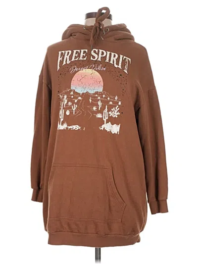 Pre-owned No Boundaries Pullover Hoodie In Brown