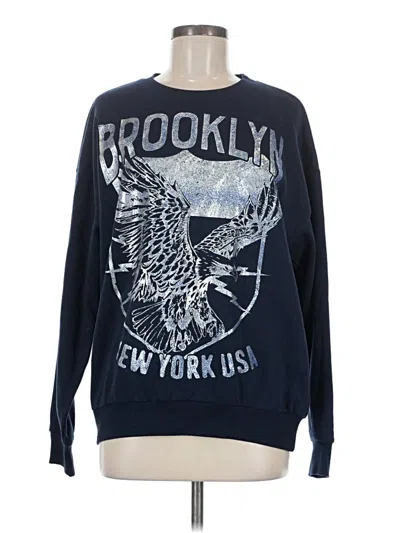No Boundaries Pullover Sweater In Blue