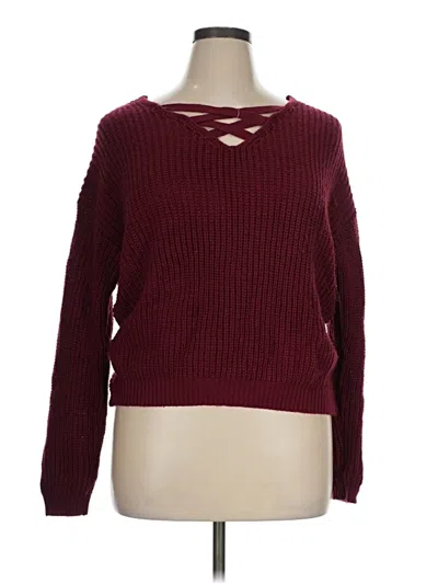 Pre-owned No Boundaries Pullover Sweater In Burgundy