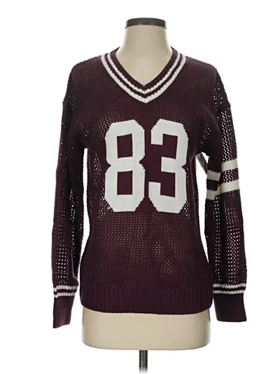 Pre-owned No Boundaries Pullover Sweater In Burgundy