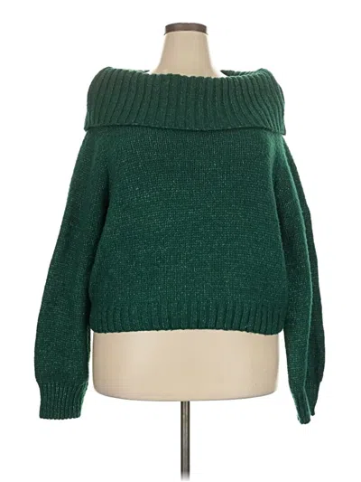 Pre-owned No Boundaries Pullover Sweater In Green