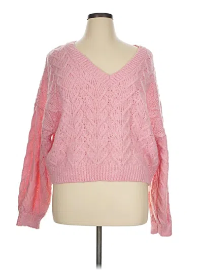 Pre-owned No Boundaries Pullover Sweater In Pink