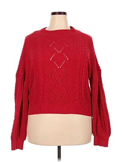Pre-owned No Boundaries Pullover Sweater In Red