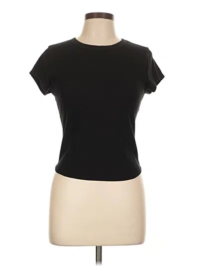 Pre-owned No Boundaries Short Sleeve Top Black Boatneck Tops
