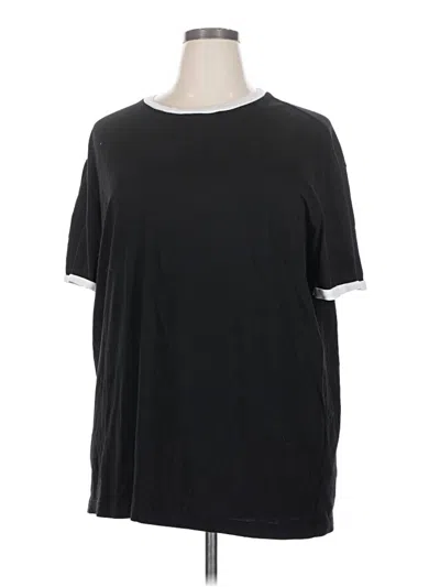 Pre-owned No Boundaries Short Sleeve Top Black Crew Neck Tops