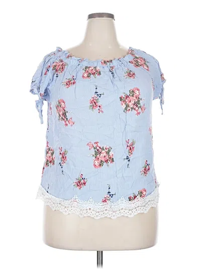 Pre-owned No Boundaries Short Sleeve T-shirt In Blue
