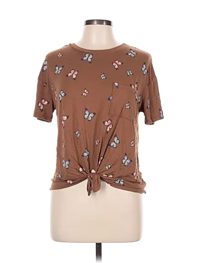 Pre-owned No Boundaries Short Sleeve T-shirt In Brown