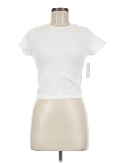 No Boundaries Short Sleeve Turtleneck In White