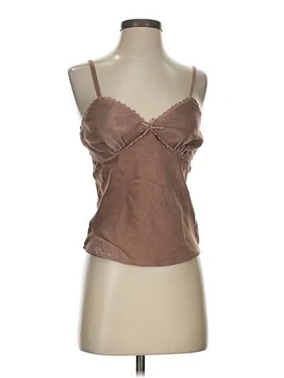 No Boundaries Sleeveless Blouse In Brown