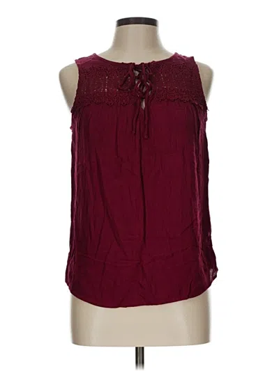 Pre-owned No Boundaries Sleeveless Blouse In Burgundy
