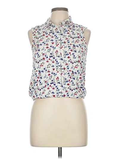 Pre-owned No Boundaries Sleeveless Button Down Shirt In Ivory