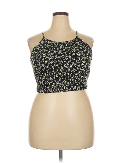 Pre-owned No Boundaries Sleeveless Top Black Halter Neckline Tops