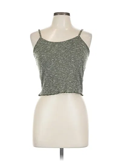 Pre-owned No Boundaries Sleeveless Top Green Halter Neckline Tops
