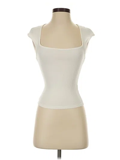 Pre-owned No Boundaries Sleeveless Top Ivory Square Neckline Tops