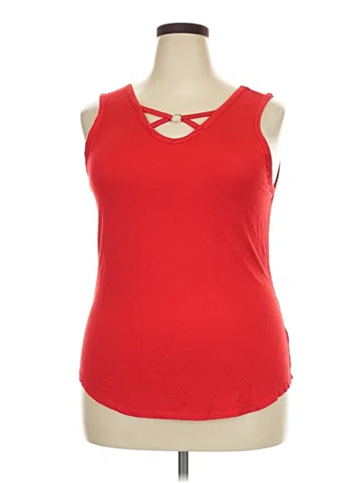 Pre-owned No Boundaries Sleeveless Top Red Keyhole Neckline Tops