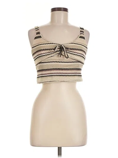 Pre-owned No Boundaries Sleeveless Top Tan Strapless Neckline Tops