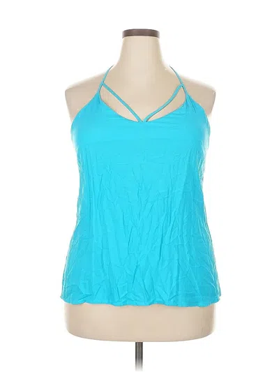 Pre-owned No Boundaries Sleeveless Top Teal Halter Neckline Tops